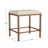 Hillsdale Furniture Katherine Backless 18" Vanity Stool - Golden Bronze: Upholstered Ottoman, Makeup Bench - 3 of 4