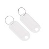 Unique Bargains 50 Pcs White Plastic Luggage Fobs ID Label Name Tag Badge Clip Holder Keyring - 4 of 4