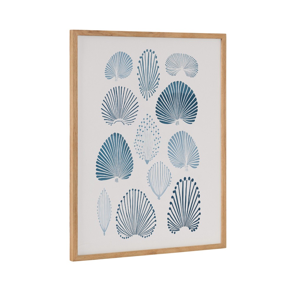 Photos - Other Decoration Kate & Laurel All Things Decor 16"x20" Gallery Abstract Coastal Blue Coral Print by The Creative Bunch Studio Natural