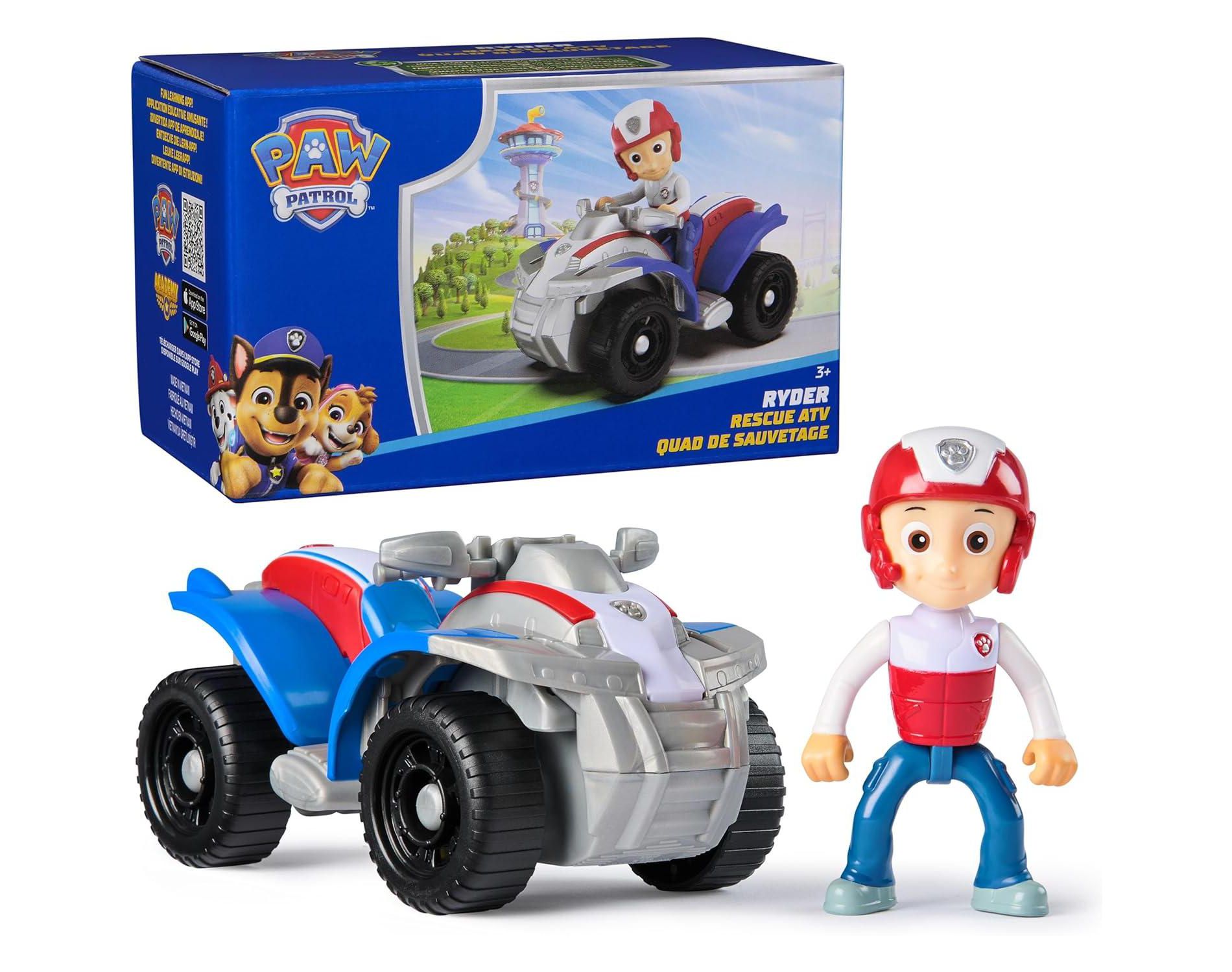Paw Patrol, Ryder’s ATV Toy Vehicle with Collectible Action Figure, Sustainably Minded Kids Toys for Kids Aged 3 and up