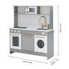 Teamson Kids Little Chef Berlin Modern Play Kitchen Set with Pot, Pan, Lid, Spatula, Cutting Board, & Play Phone for Boys & Girls, Gray/White - 4 of 4