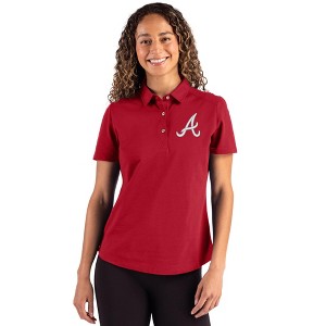 Atlanta Braves Cutter & Buck Advantage Refresh Epic Confidence Recycled Womens Tri-Blend Pique Polo - Cardinal Red - 1X Large - 1 of 1