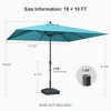 PURPLE LEAF Patio Umbrella Outdoor Table Umbrella Aluminum Frame Market Umbrella Sun Umbrella with 8 Sturdy Ribs - 2 of 4