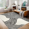 Washable Modern Abstract Living Room Rugs, Soft Non Slip Area Rug for Bedroom Nursery, Low Pile Large Stain Resistant Dining Room Carpet - 3 of 4