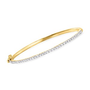 Pure Collection by Ross-Simons 1.00 ct. t.w. Lab-Grown Diamond Bangle Bracelet in 18kt Gold Vermeil Size 8 - 1 of 4