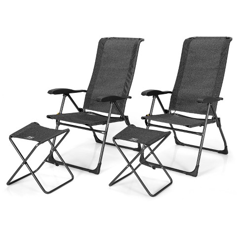 Tangkula 4 Pcs Outdoor Wicker Chaise Lounge Patio Lounge Chair