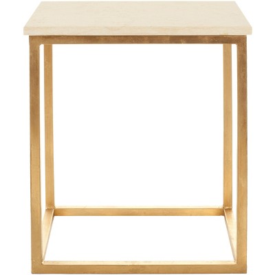 Tad Faux Marble Accent Table - Gold/Ivory - Safavieh