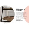 Bellemave Twin Over Full Metal Bunk Bed, Bunk Bed Twin Over Full with Ladder & Full-Length Guardrail for Teens Adults，black - 3 of 4
