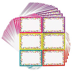 Bright Creations 144 Pieces Colorful Name Tag Stickers for Kids, Classroom Desks, Labels for Teacher Supplies, 6 Designs, 3.5 x 2.5 In - 1 of 4