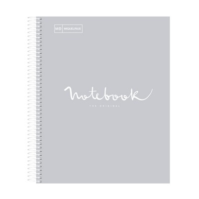 Miquel Rius Emotions 1 Subject Notebook, 80 Lined Sheets, Heavyweight Paper, 3 Hole Punched, Perforated, Laminated Board Cover