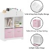 Kids Bookcase, Toddler Bookshelf, 2-Tier Storage Display Organizer, for Boys Girls Bedroom, Playroom, House, Collapsible Fabric Drawers - 4 of 4