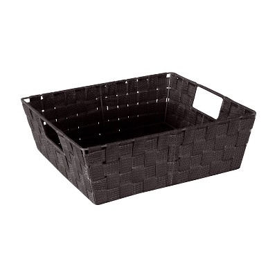 Simplify Large Woven Storage Bin Chocolate