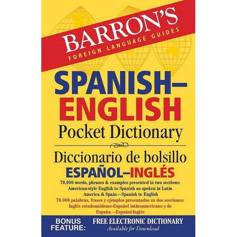 Spanish English Pocket Dictionary Barrons Pocket Bilingual Dictionaries 2 Edition Paperback - 
