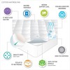 NicBex Pure Cotton Quilted White Mattress Pad for Cooling & Moisture Wicking,Bedroom Bed Mattress in a Box - 4 of 4