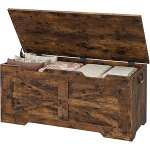 Acekool Decorative Storage Bench, Dual-Use Entryway Chest with Safety Hinge - 1 of 4