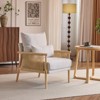 Karl Home Light Gray Chenille Accent Chair Armchair With Pillow - 3 of 4