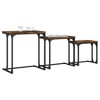 vidaXL Nesting Coffee Table Smoked Oak Engineered wood, metal Small - 2 of 4