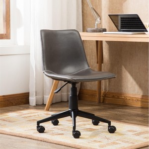 Racxily Cesena Faux Leather 360 Swivel Air Lift Office Chair, Modern Swivel Chairs, Antique Gray - 1 of 4