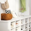 Famapy White 63"W 18 Shoe Cubbies Wide Hall Tree With Hooks - 4 of 4