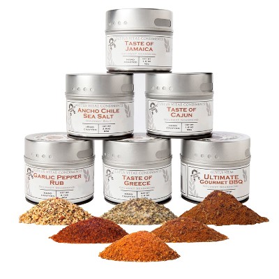Ultimate Gourmet BBQ Collection - 6 Tins | Gourmet Seasoning Set | Gustus Vitae