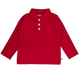 RuggedButts Boys Knit Polo Shirt - Red, 7 - 1 of 2
