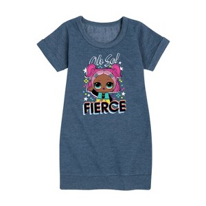 - LOL Surprise! - Oh So Fierce Graphic Short Sleeve Fleece Dress - 1 of 3