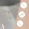 Gold Cross Necklace, 16 - 18 Inch Gold Chain, Women's Simple Cross Pendant, Faith Gift for Her - 3 of 4