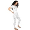 Memoi Women's Scalloped Edge Ditsy Floral Two-Piece PJ Set - 3 of 4
