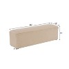 Kumasinova 55"W Alomnd Plush Ottoman Bench,Modern Polyester Fabric End-of-Bed Bench for Bedroom&Living Room,Minimalist Entryway Bench,Easy to Clean - 3 of 4