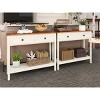 Vynxaria Dual Tone Entryway Table with 2 Drawers and Open Shelf, Multi Purpose Console Table with Metal Accents, Tool Free Assembly - 2 of 4