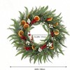 24 Inch Outdoor Winter Berry Eucalyptus Wreath with Dried Orange Slices White Beads Holiday Home Decor - 3 of 4