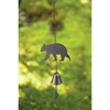 Manual Woodworkers and Weavers Black Bear Wind Bell, 27 Inches Tall, Resin Wildlife Outdoor Chime with Pinecone Accents and Rustic Forest Charm - 2 of 3