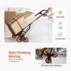VEVOR Stair Climbing Cart, 440 lbs Capacity Stair Climber Hand Truck and Dolly, Heavy-Duty Folding Trolley Cart with Dual Handle, Black - 3 of 4