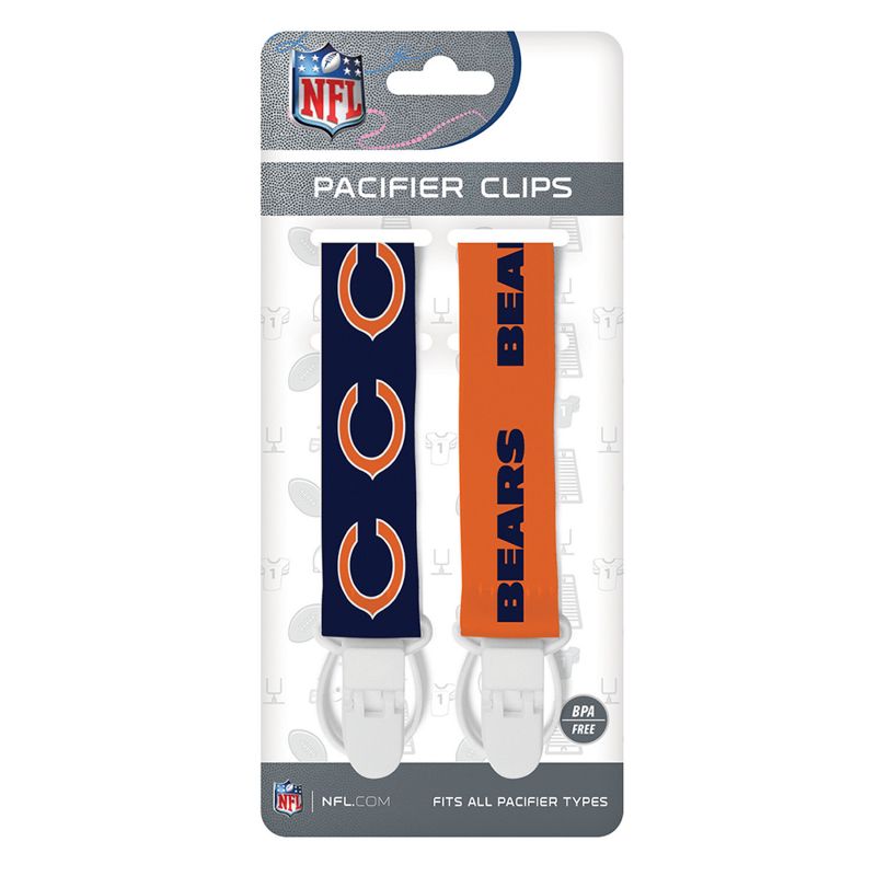 BabyFanatic Officially Licensed Unisex Pacifier Clip 2-Pack - NFL Chicago Bears - Officially Licensed Baby Apparel, 3 of 6