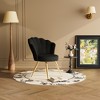 Dexmalle Accent Chair with Gold Metal Legs,Black - 3 of 4