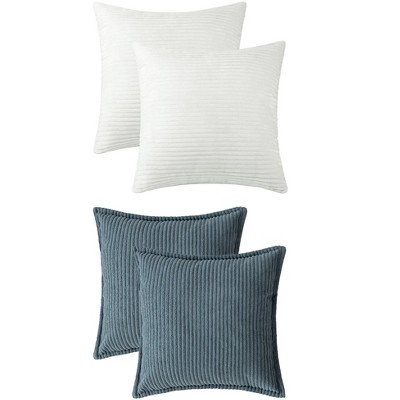 REGALWOVEN 4 Pcs Solid striped Modern Couch Sofa Home Pillow Covers 18" x 18"
