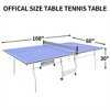 YONWAY Mid-Size Table Tennis Table Foldable Ping Pong Table Set for Games with Net,2 Table Tennis Paddles and Balls - 3 of 4