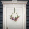 16" Artificial Lavender and Mini Blossoms Hoop Wreath - National Tree Company - image 2 of 3