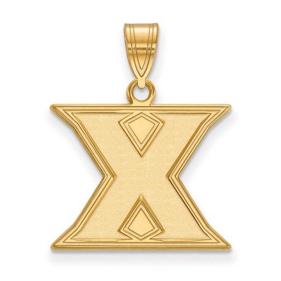 Black Bow Jewelry 14k Yellow Gold Xavier Musketeers NCAA Medium Pendant