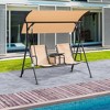 Resenkos 2-Person Swing With Canopy, Storage, Cup Holder, Blue, Outdoor Porch Seating, Blue - 3 of 4