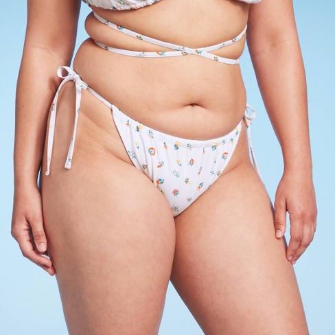 Women's Side-tie Adjustable Coverage Bikini Bottom - Wild Fable