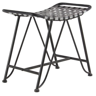 Industrial Iron Woven Barstool Black - Olivia & May