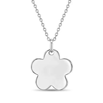 Girls' Classic Flower Silhouette Sterling Silver Necklace - In Season Jewelry