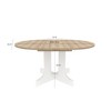 Gulches Expandable Oval Dining Table, 43"-59" White MDF with X-Shaped Trestle Base, Removable Leaf, Seats Up to 6 for Farmhouse Kitchen - 2 of 4