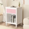 PAGED Night Stand Modern Bedside Table Wooden Nightstand with Storage Drawer and Open Shelf for Bedroom - 2 of 4