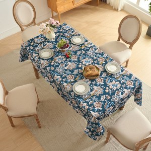 Printed Waterproof Fabric Tablecloths, Easy Care Dining Table Covers by Sweet Home Collection® - 1 of 4