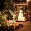 LuxenHome Magical Deer with Antlers Lighted LED Winter Holiday Yard Decoration White - image 4 of 4