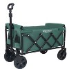 Expandable Dual-Layer Utility Wagon with 100% Extra Space - Grocery CartSupports 225lbs, Green - 4 of 4