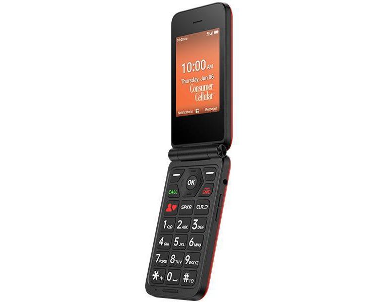Consumer Cellular Iris Easy Flip (8GB) - Red, 3 of 11