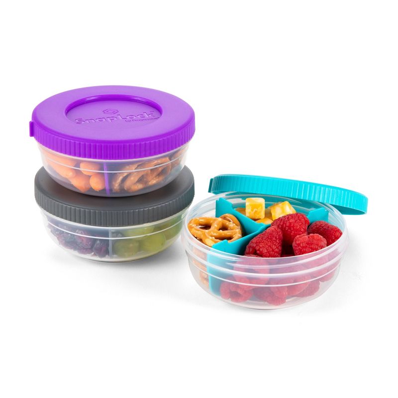 SnapLock Snack Stack Food Storage Container - Clear - 3pk, 4 of 6